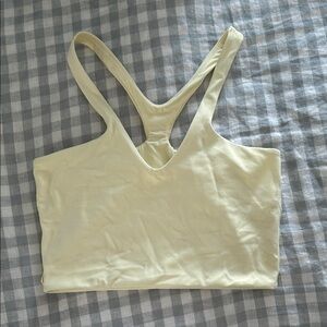 Cream Sleeveless Crop Top